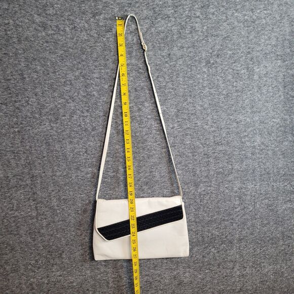 Vintage Antonio Scepi Purse White Leather Black Snakeskin Crossbody/Clutch Italy - Picture 3 of 12